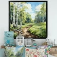 thumbnail image 1 of Designart "Birch Woods Winds XII" Forest Floater Framed Canvas Print, 1 of 7