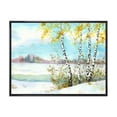 thumbnail image 1 of Designart 'Birches In Snowy Land' Lake House Framed Canvas Wall Art Print, 1 of 5