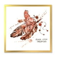 thumbnail image 1 of Designart 'Bird Feathers In Earth Tones Never Stop Dreaming' Bohemian & Eclectic Framed Art Print, 1 of 4