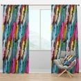 thumbnail image 1 of Designart 'Bird Feathers VII' Southwestern Blackout Curtain Panel, 1 of 4