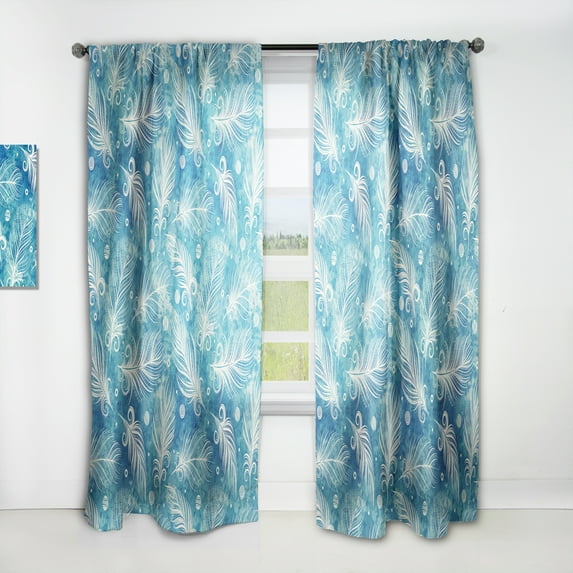 Designart 'Bird Feathers VIII' Southwestern Curtain Panel