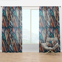 Designart 'Bird Feathers XX' Southwestern Curtain Panel
