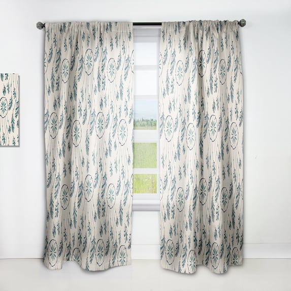 Designart 'Bird Feathers XXIV' Southwestern Curtain Panel