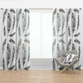 thumbnail image 1 of Designart 'Bird Feathers XXVIII' Vintage Curtain Panel, 1 of 4