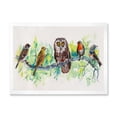 thumbnail image 1 of Designart 'Bird Friends With Owl On A Branch' Traditional Framed Art Print, 1 of 4
