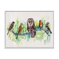thumbnail image 1 of Designart 'Bird Friends With Owl On A Branch' Traditional Framed Canvas Wall Art Print, 1 of 5