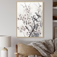 thumbnail image 1 of Designart "Bird Tree Monochrome Graphite " Animals Floater Framed Canvas Print, 1 of 7