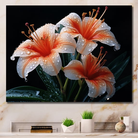 Designart "Birds Of Paradise landscape III" Floral Wall Decor