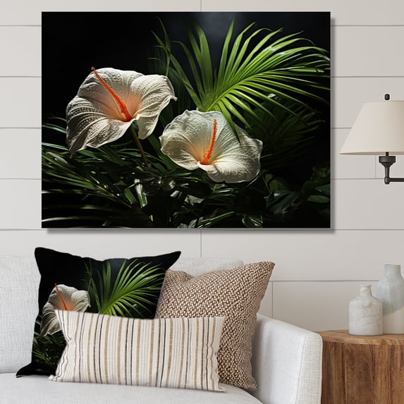 Designart "Birds Of Paradise landscape IX" Floral Wall Art Living Room