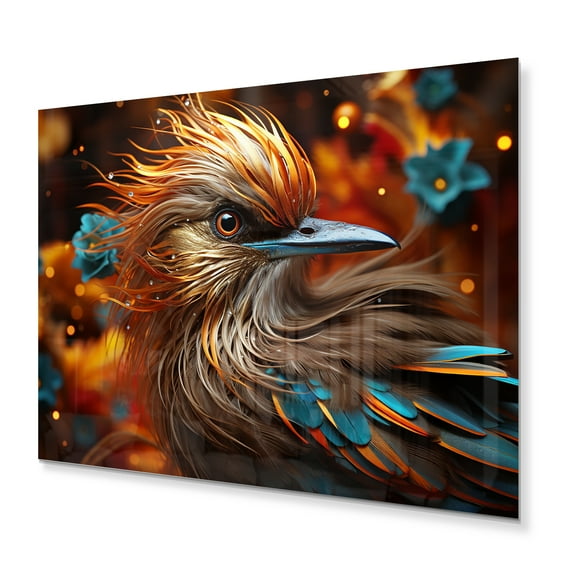 Designart "Birds Of Paradise landscape VII" Animals Metal Wall Decor