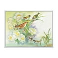 thumbnail image 1 of Designart 'Birds and Flowers In Rustic Scenery' Traditional Framed Canvas Wall Art Print, 1 of 5