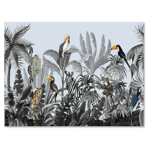 Designart ' Birds and Peonies With Chinoiserie VIII ' Farmhouse Canvas Wall Art Print