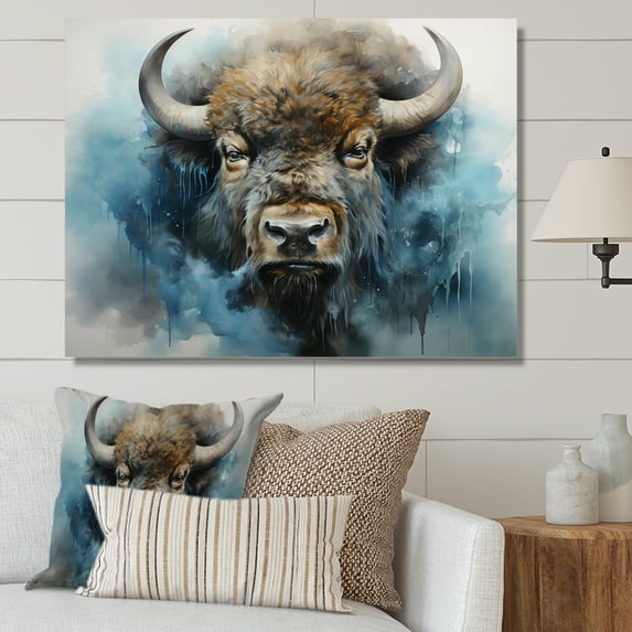 Designart "Bison Essence of the Plains" Animals Wall Art Print