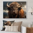 thumbnail image 1 of Designart "Bison Likeness " Animals Floater Framed Wall Decor, 1 of 7