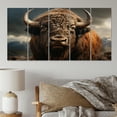 thumbnail image 1 of Designart "Bison Likeness " Animals Metal Art Print Set, 1 of 5