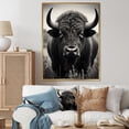 thumbnail image 1 of Designart "Bison Pasture Feasting" Animals Floater Framed Wall Decor, 1 of 7