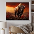 thumbnail image 1 of Designart "Bison Silent II" Animals Floater Framed Canvas Art Print, 1 of 7