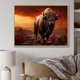 thumbnail image 1 of Designart "Bison Silent II" Animals Floater Framed Canvas Art Print, 1 of 7