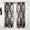 thumbnail image 1 of Designart 'Bituminous Bloom I' Floral Curtain Panel, 1 of 5