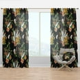 thumbnail image 1 of Designart 'Bituminous Bloom III' Floral Curtain Panel, 1 of 4