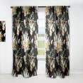 thumbnail image 1 of Designart 'Bituminous Bloom III' Floral Curtain Panel, 1 of 5