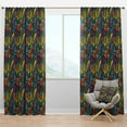 thumbnail image 1 of Designart 'Bituminous Bloom XI' Bohemian & Eclectic Blackout Curtain Panel, 1 of 4
