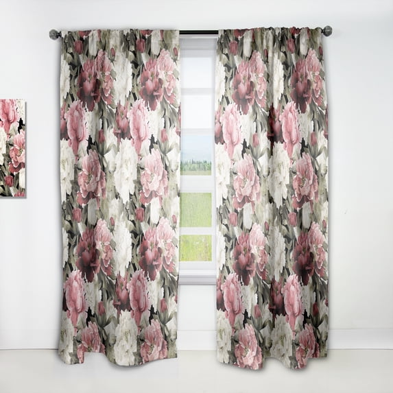 Designart 'Bituminous Bloom XIII' Bohemian & Eclectic Curtain Panel