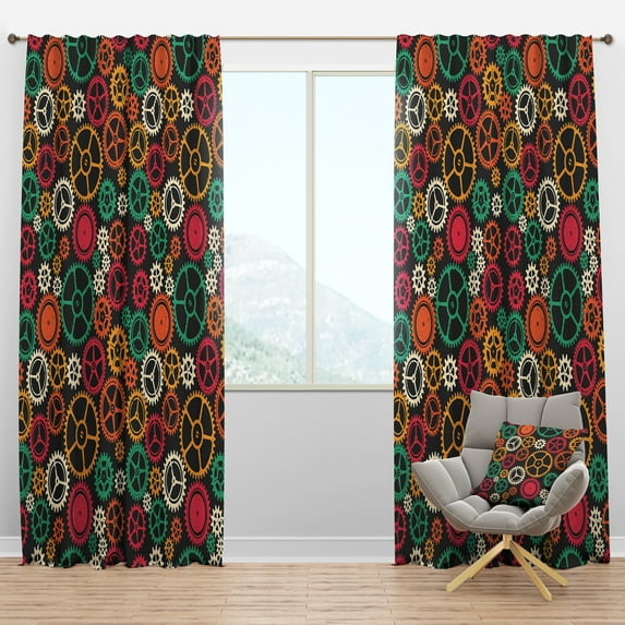 Designart 'Bituminous Impressions III' Modern & Contemporary Blackout Curtain Panel