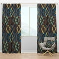 thumbnail image 1 of Designart 'Bituminous Impressions IX' Mid-Century Modern Blackout Curtain Panel, 1 of 4