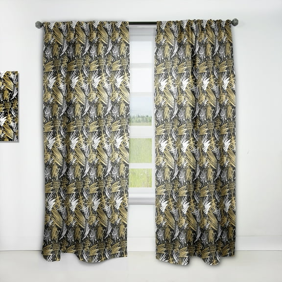 Designart 'Bituminous Impressions V' Modern & Contemporary Curtain Panel