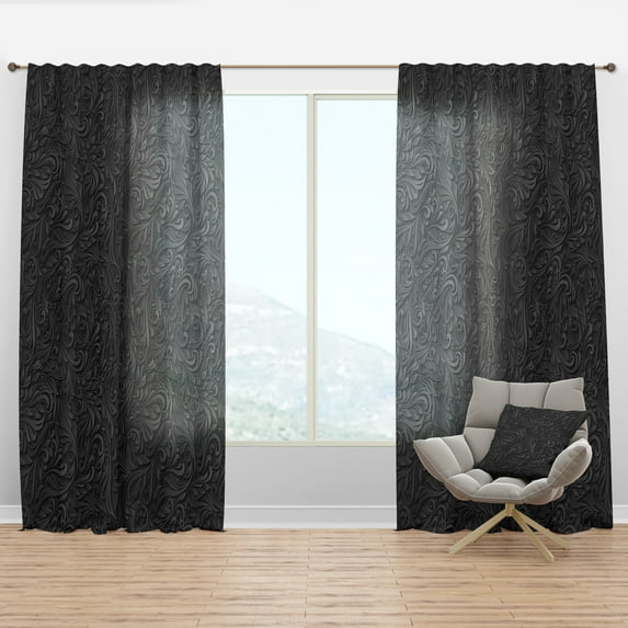Designart 'Bituminous Impressions X' Modern & Contemporary Curtain Panel
