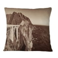 thumbnail image 1 of Designart Bixby Bridge View Panorama - Landscape Printed Throw Pillow - 18x18, 1 of 1