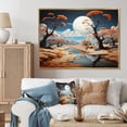 thumbnail image 1 of Designart "Bizare Desert Mirage I" Surrealism Floater Framed Wall Decor, 1 of 7