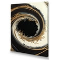 thumbnail image 1 of Designart Black And Gold Circle V Canvas Wall Art, 1 of 5