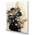 thumbnail image 1 of Designart Black And Gold Peruvian Lily Canvas Wall Art, 1 of 5