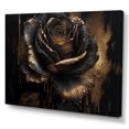 thumbnail image 1 of Designart Black And Gold Rose I Canvas Wall Art, 1 of 5
