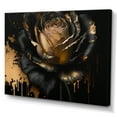 thumbnail image 1 of Designart Black And Gold Rose II Canvas Wall Art, 1 of 5