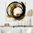 thumbnail image 1 of Designart "Black And Gold The Art Of Chaos IV" Abstract Painting Wall Art For Bathroom, 1 of 5