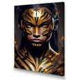thumbnail image 1 of Designart Black And Gold Tiger Woman VI Canvas Wall Art, 1 of 5