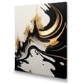 thumbnail image 1 of Designart Black And Gold Wave Canvas Wall Art, 1 of 5