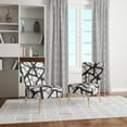 thumbnail image 1 of Designart "Black And Grey Triangular 3D Texture Of Mesh" Upholstered Mid-Century Accent Chair - Arm Chair, 1 of 5