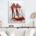 thumbnail image 1 of Designart "Black And Red High Heels Euphony I" Fashion Metal Wall Decor, 1 of 5