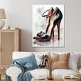 thumbnail image 1 of Designart "Black And Red High Heels Euphony II" Fashion Metal Wall Art Prints, 1 of 5