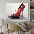 thumbnail image 1 of Designart "Black And Red High Heels Euphony VIII" Fashion Metal Art Living Room, 1 of 5