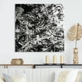 thumbnail image 1 of Designart "Black And White Graffiti Cosmic I" Modern Geometric Wall Art For Kitchen, 1 of 5