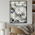 thumbnail image 1 of Designart "Black And White Minimalist Mums" Mums Floater Framed Canvas Art Print, 1 of 5