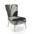 thumbnail image 1 of Designart "Black And White Minimalistic Painting" Upholstered Modern Accent Chair - Arm Chair, 1 of 5