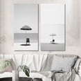 thumbnail image 1 of Designart "Black And White Simplicity Beach Photo II" Coastal Beach Wall Art Set Of 2 - Grey Beach Wall Decor Set Of 2, 1 of 7