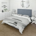 thumbnail image 1 of Designart "Black And White Simplicity Beach Photo II" Nautical & Beach Bedding Covert Set - Coastal Beach Grey Coastal Bed Set With 2 Shams, 1 of 6