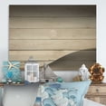 thumbnail image 1 of Designart "Black And White Simplicity Beach Photo III" Nautical & Beach Print on Natural Pine Wood, 1 of 5